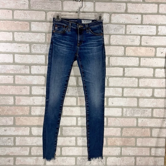 AG- ADRIANO GOLDSCHMIED Ankle Super Skinny Step Frayed Raw Hem - Picture 4 of 5